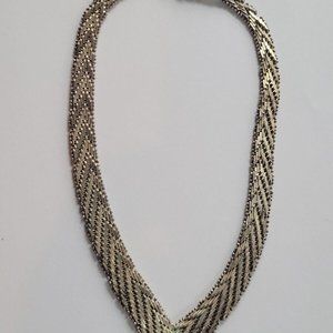 Avanti Vintage Mexico Sterling Silver Thick Mesh  chocker Link Necklace 925